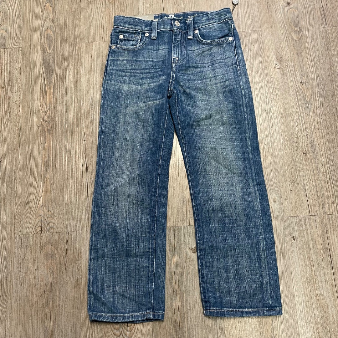 Blue 7 For All Mankind NEW Relaxed Straight leg Austyn, 6Y
