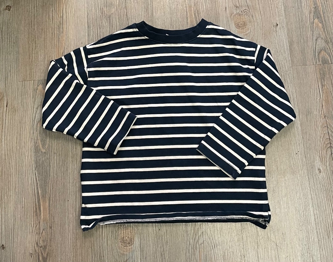Navy Stripe Zara Long Sleeve Top, 6-7Y
