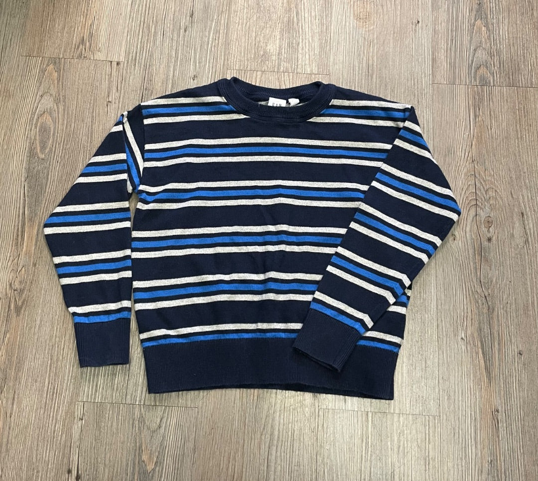 Navy Striped Gap Long Sleeve Top, 6-7Y