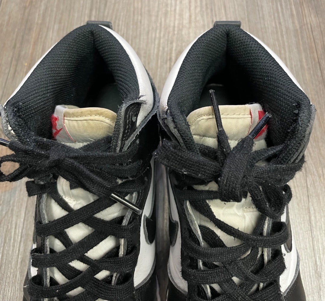 Black ,White Nike Hightop Basketball Shoes, 7.5Y