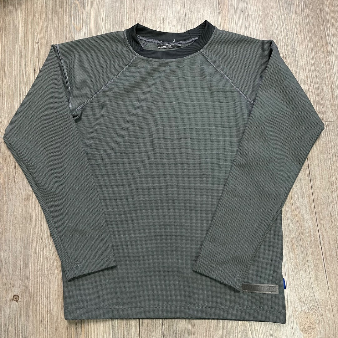 Dark Grey Burton Crew Neck Long Sleeve Top, 10-12Y