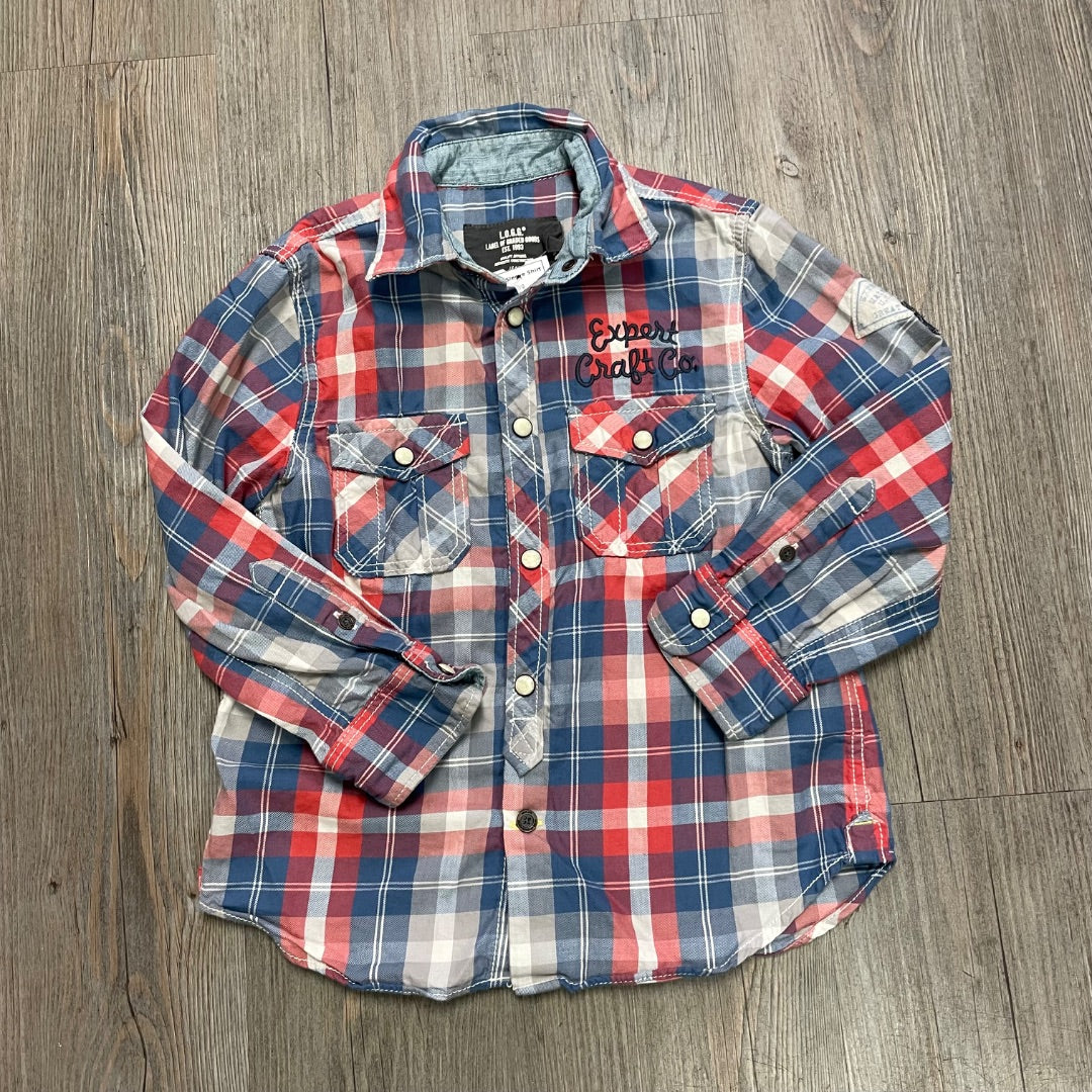 Check H&M Long Sleeve Shirt, 4-5Y