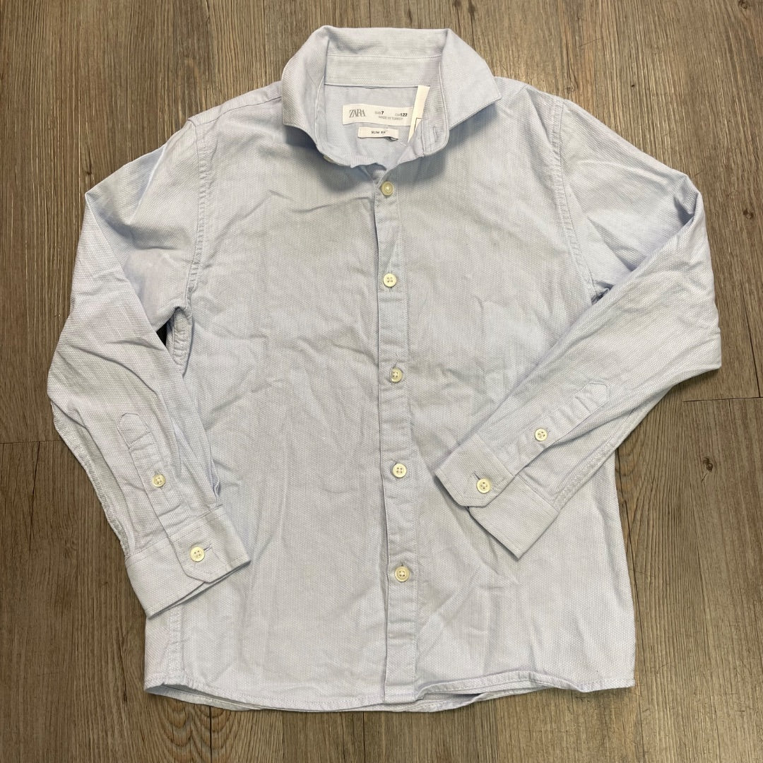Light Blue Zar Dress Shirt LS, 7Y