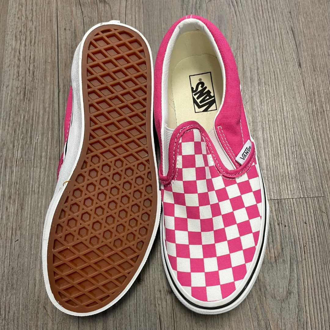 Pink Vans Slip On Shoes, 3Y