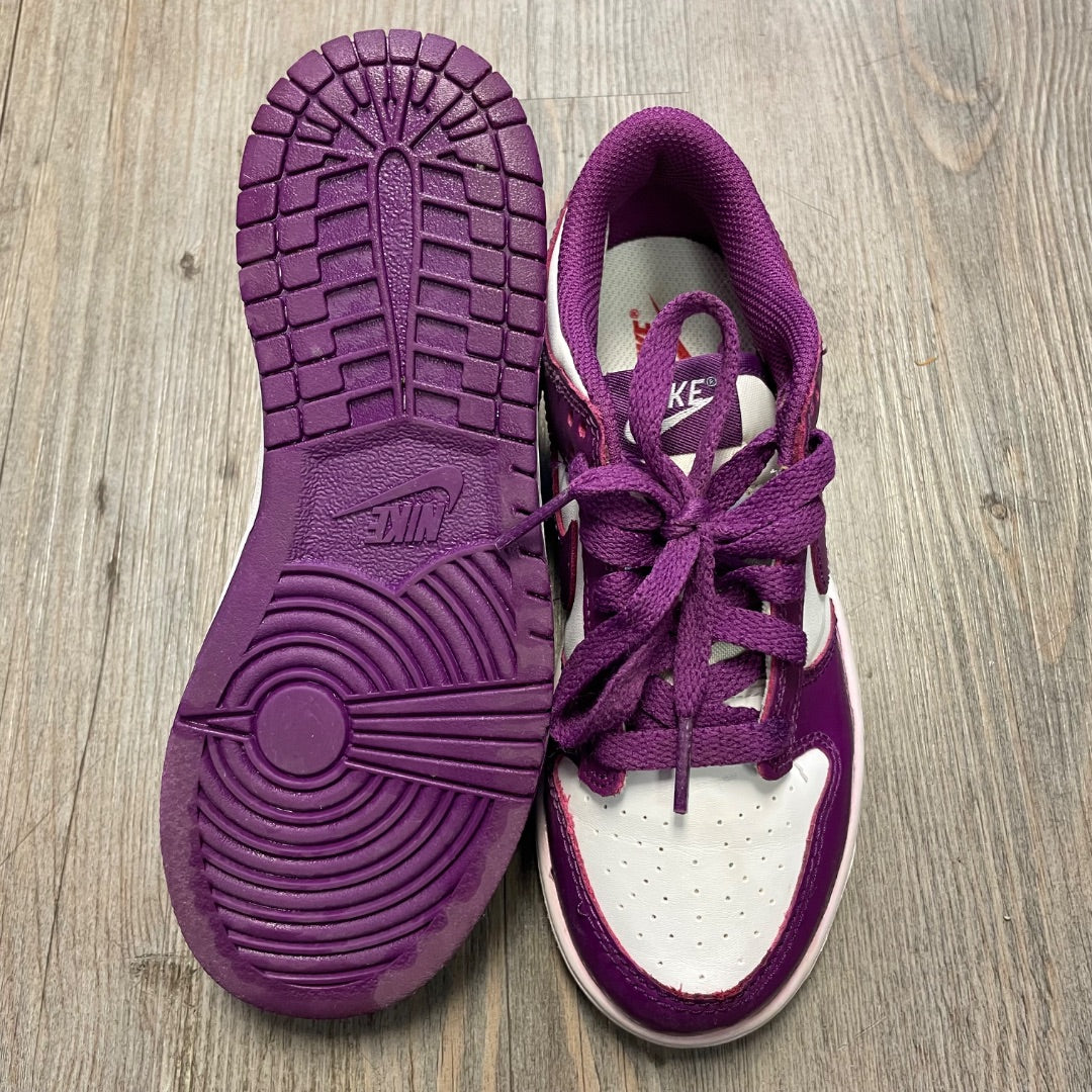 Purple White Nike Lace Up Sneaker, 1Y