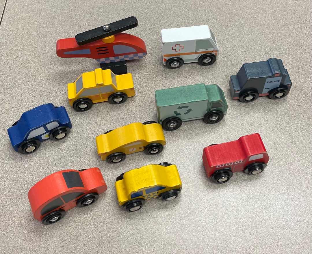 Multi Colour Assorted Wooden Vehicle