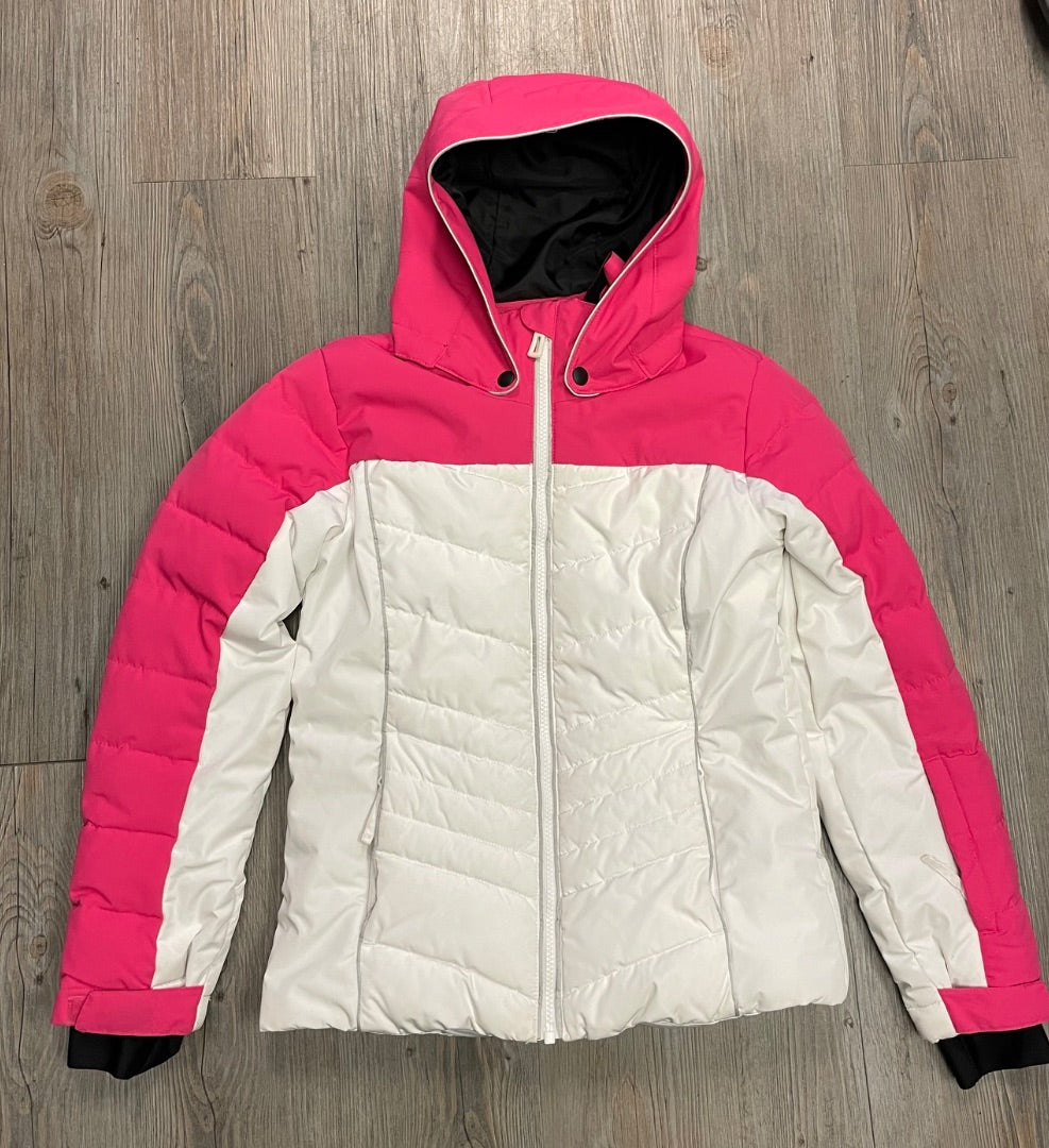 White/Fuchsia Rossignol Winter Ski Jacket, 12Y