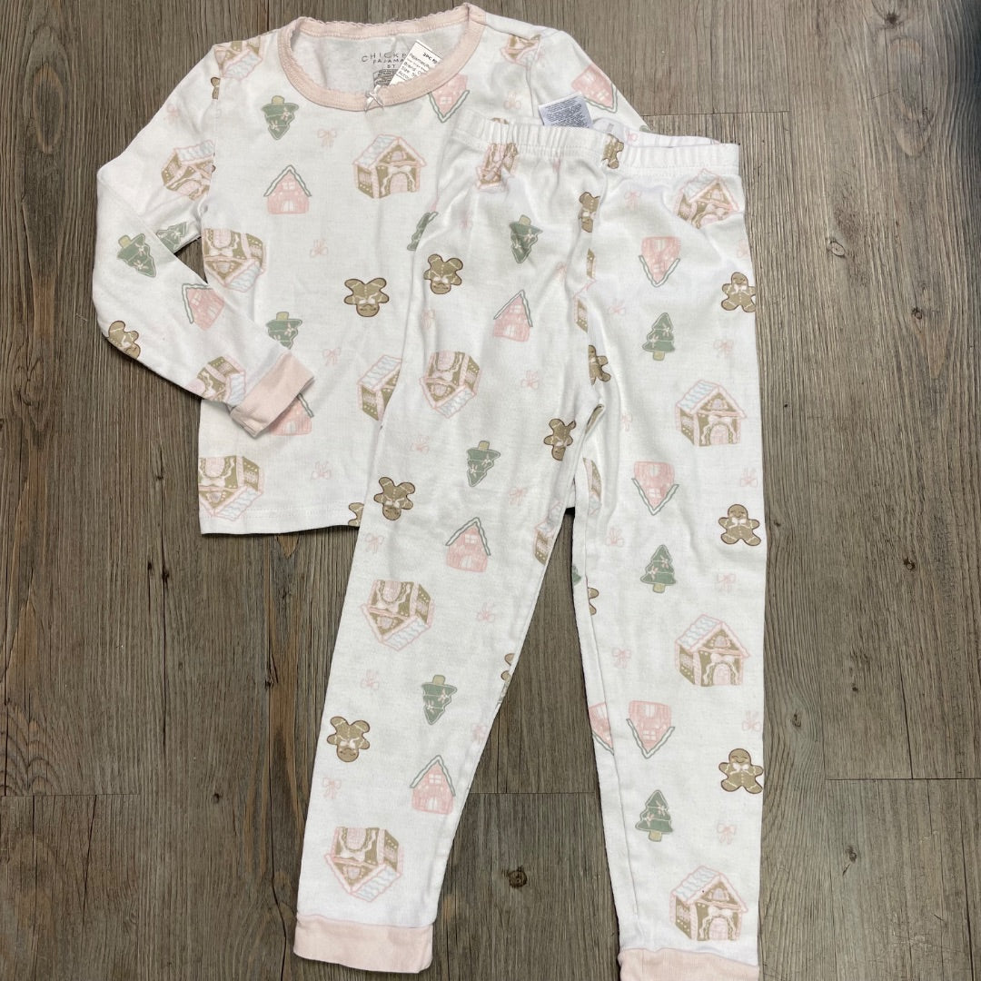 Ginger Bread Pattern Chick Pea 2PC PJ Set, 5Y