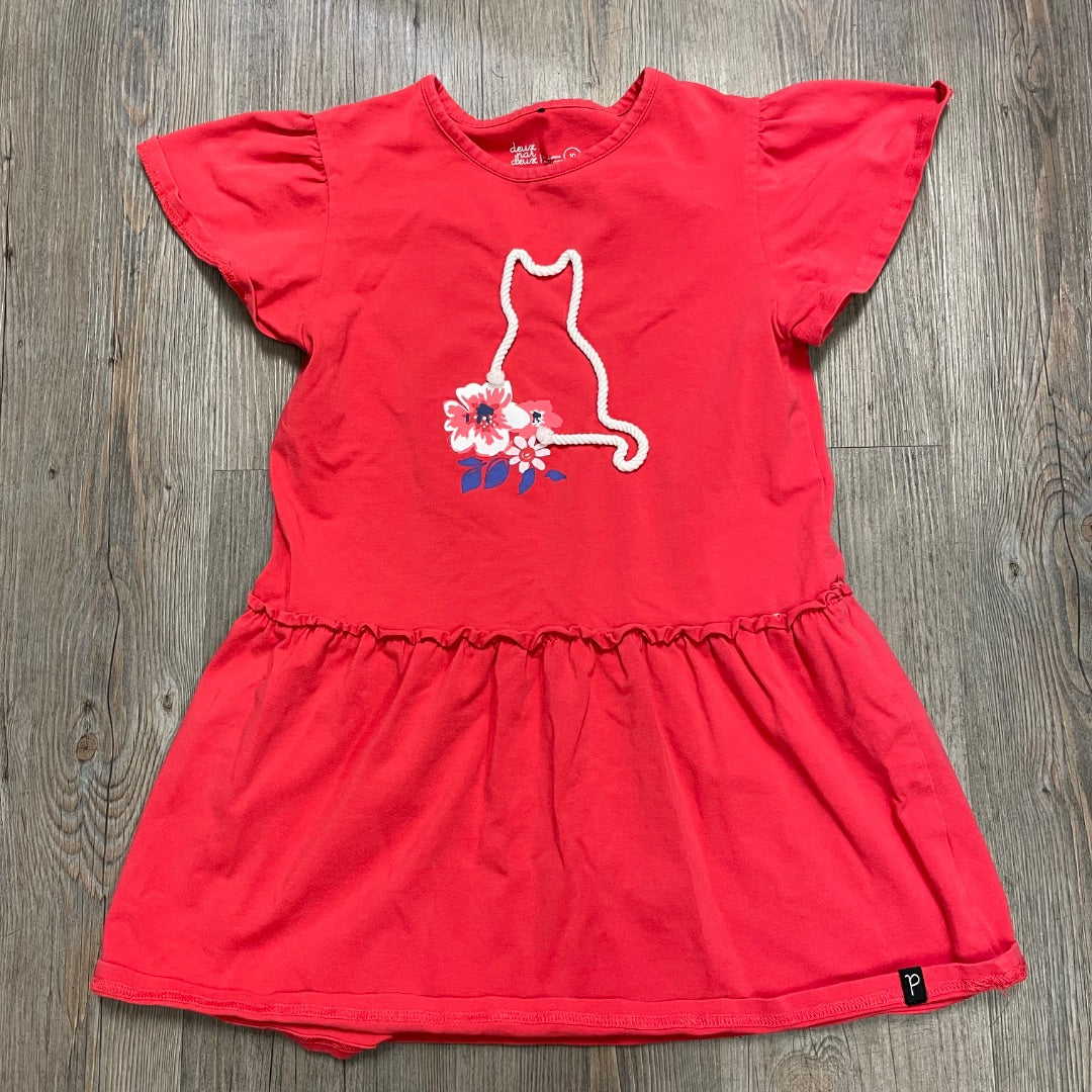 Red Deux Par Deux Short Sleeve Dress, 10Y
