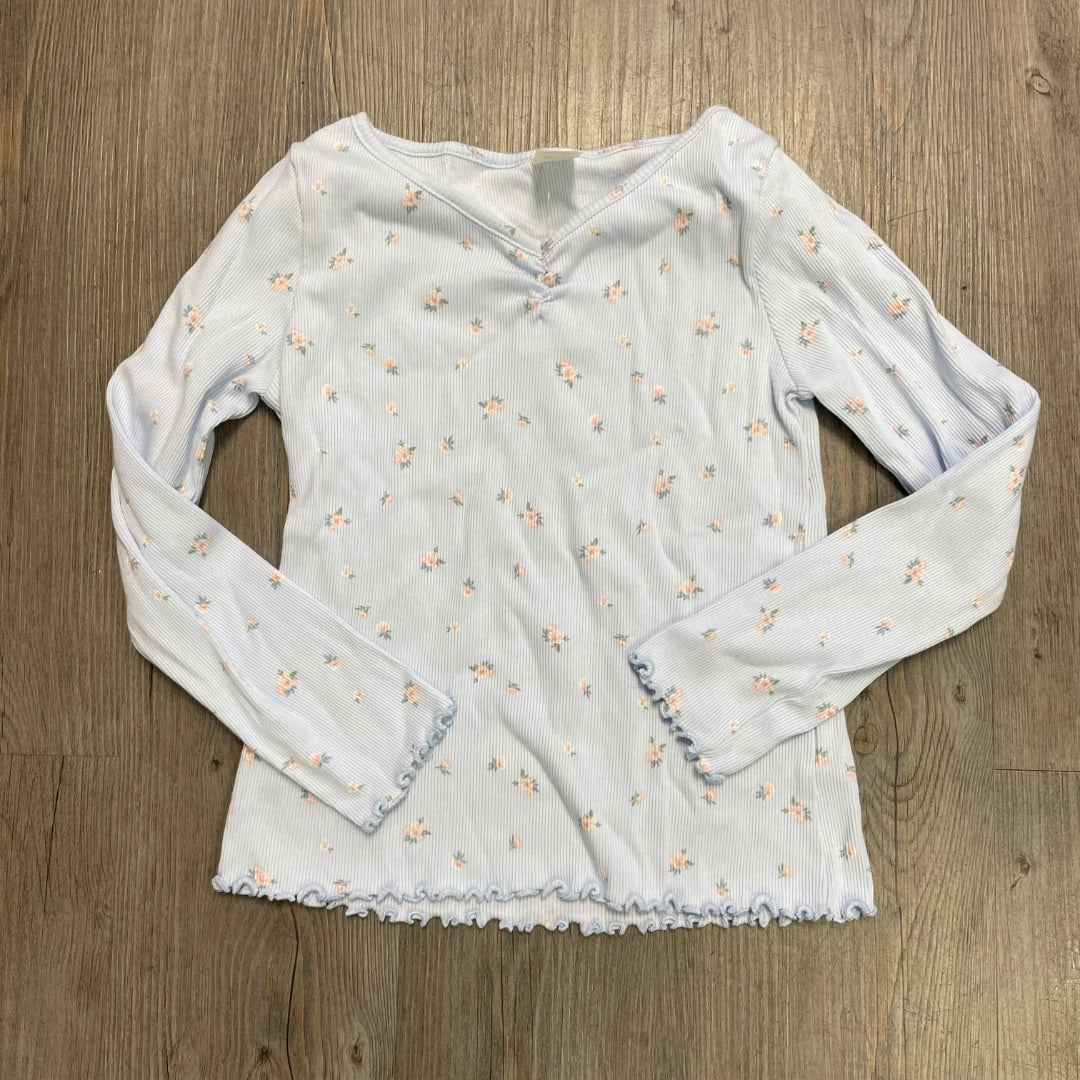 Blue ,Floral Oshkosh Long Sleeve Top, 10YY