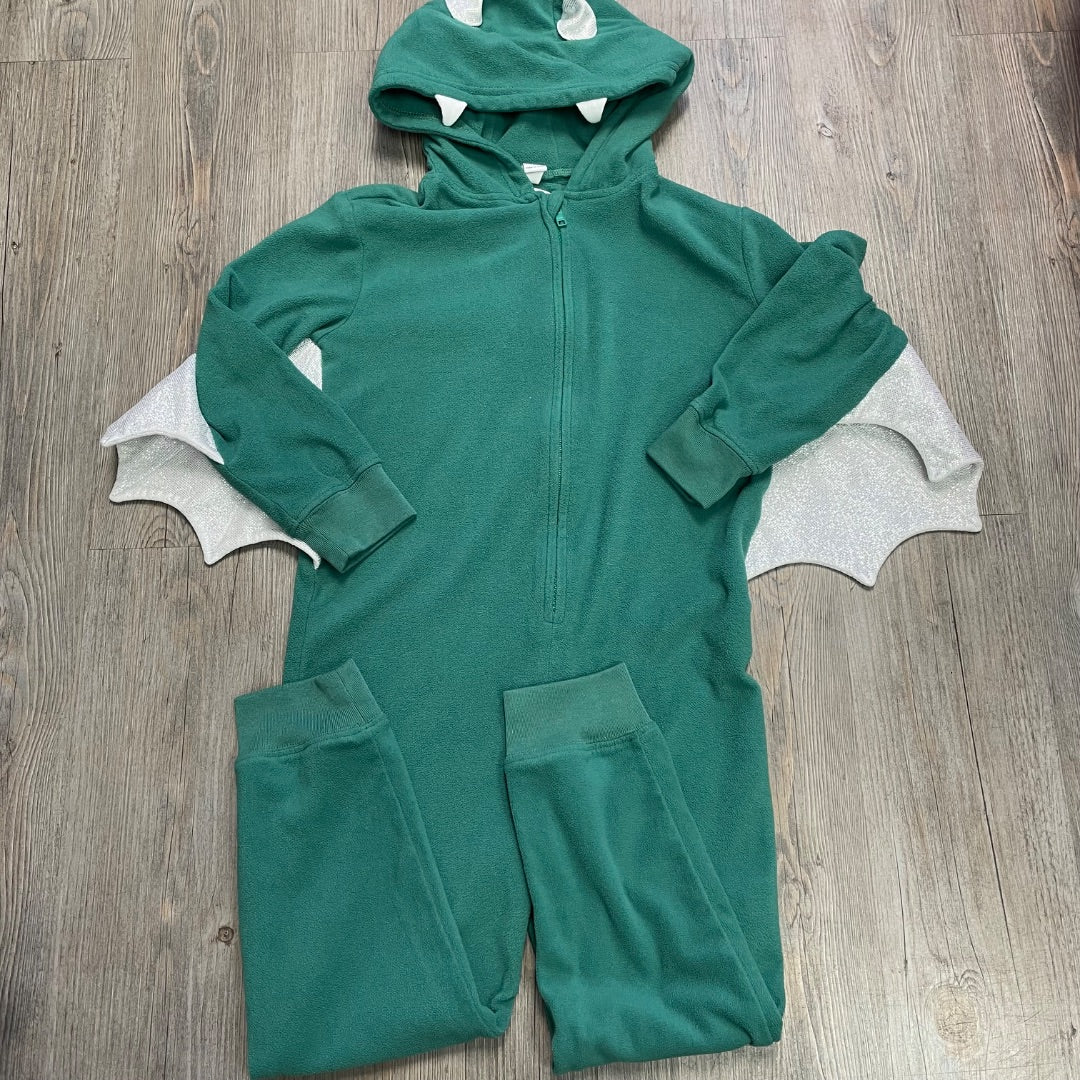 Green Old Navy Hooded Onesie Dragon, 8Y