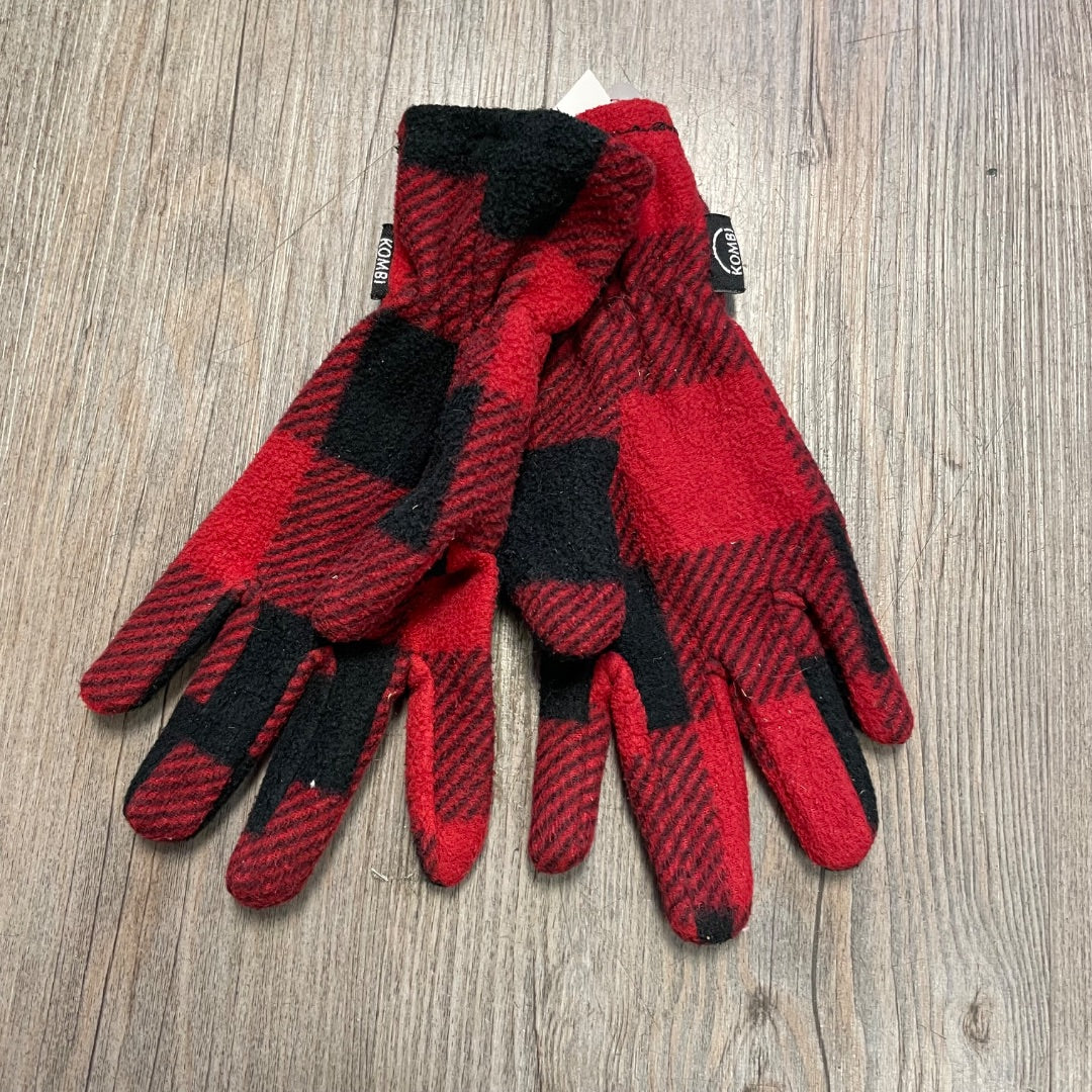 Plaid Kombi Fleece Gloves, 4-6Y
