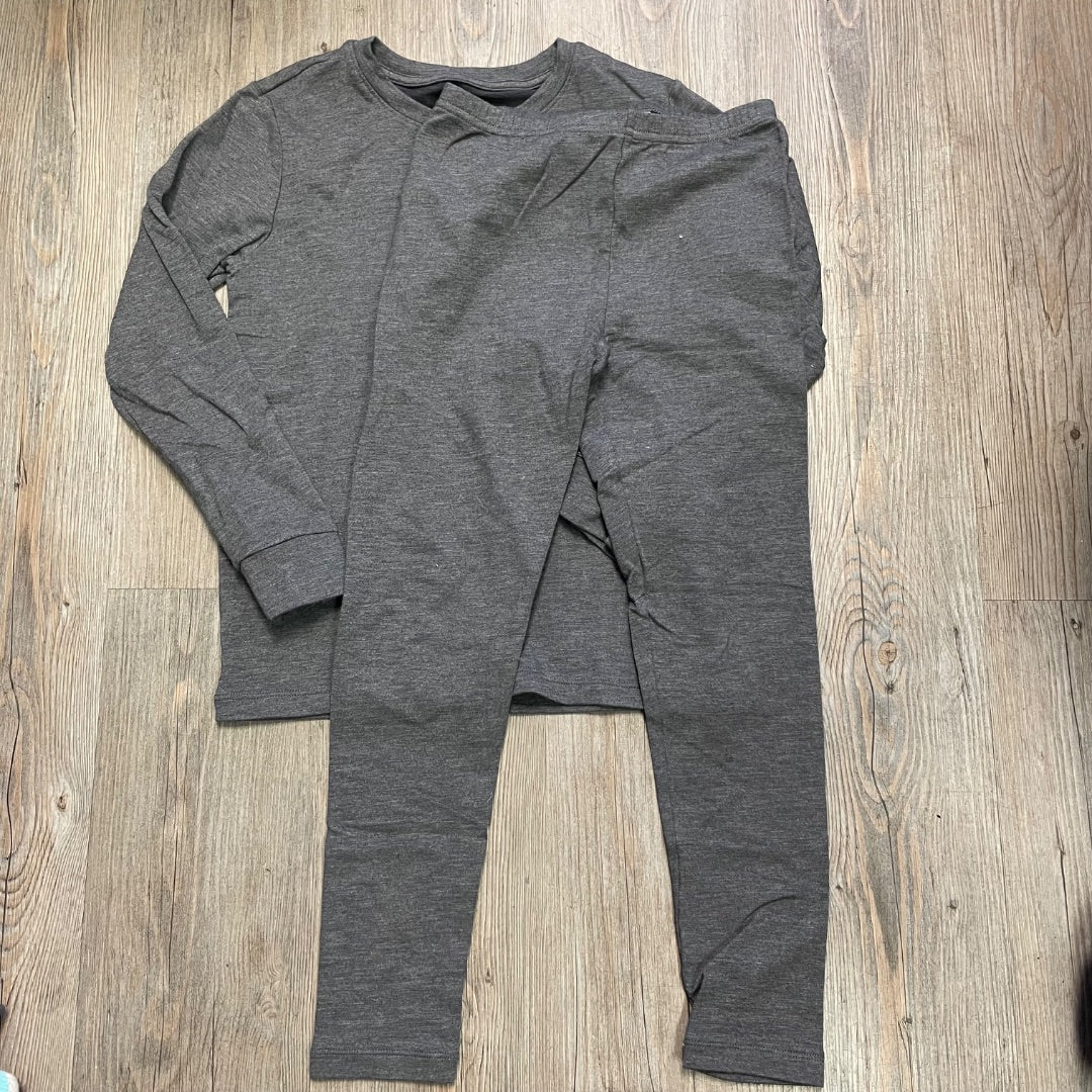 Grey Heat Tech 2PC Base Layer Set, 7-8Y