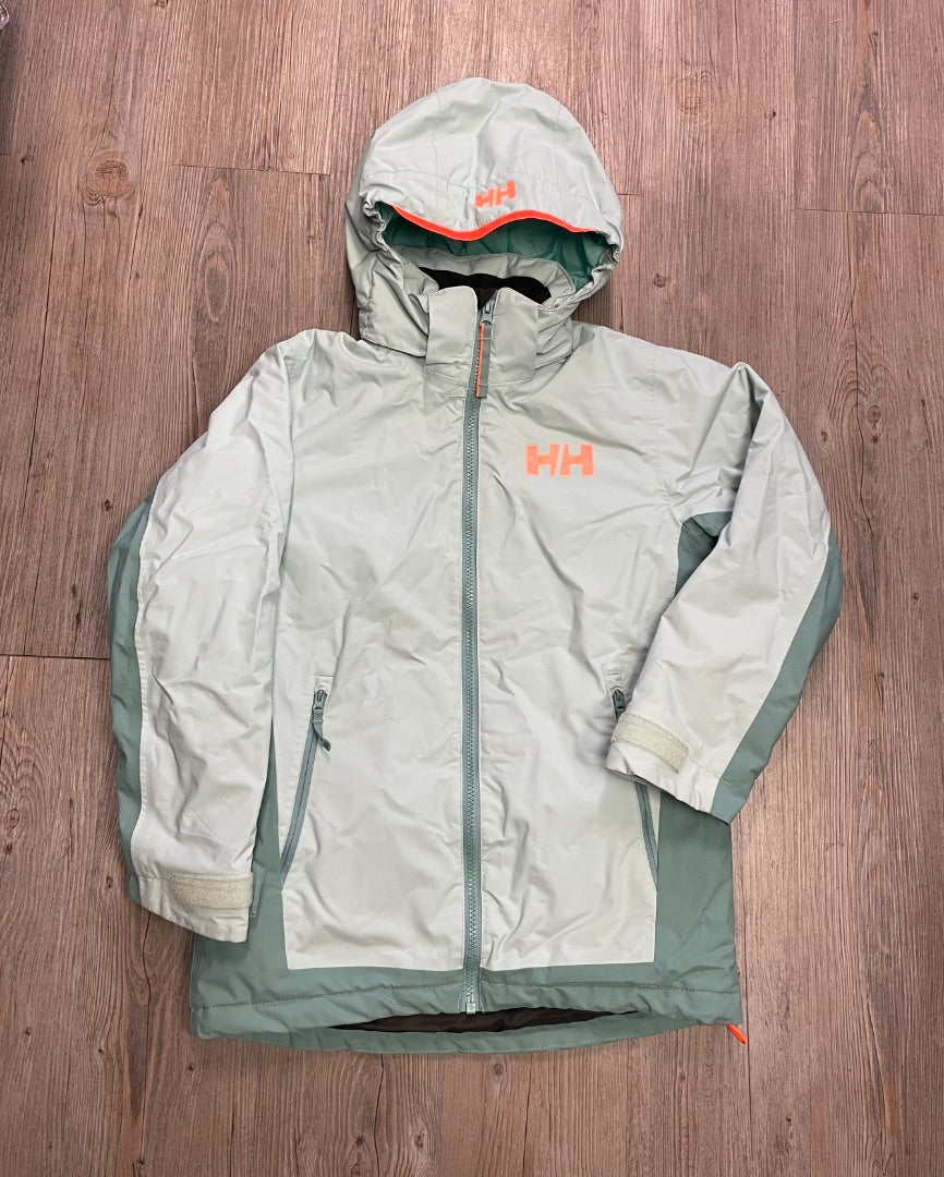Mint Green Helly Hansen Winter Ski Jacket, 10Y