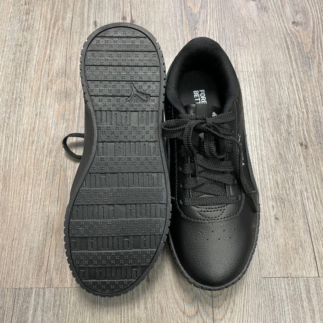 Black Puma Lace Up Sneaker, 4Y