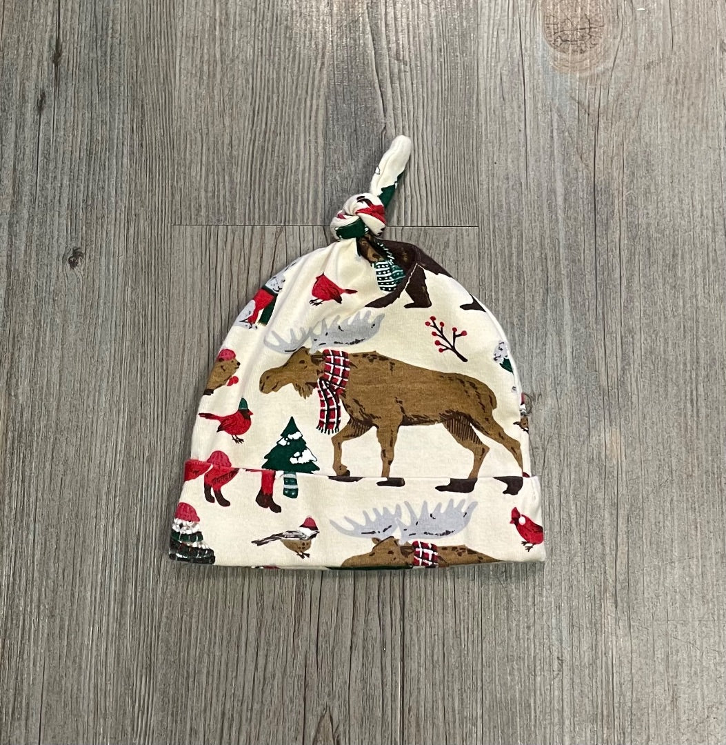 Multi Colour Top Knot hat, 18-24M