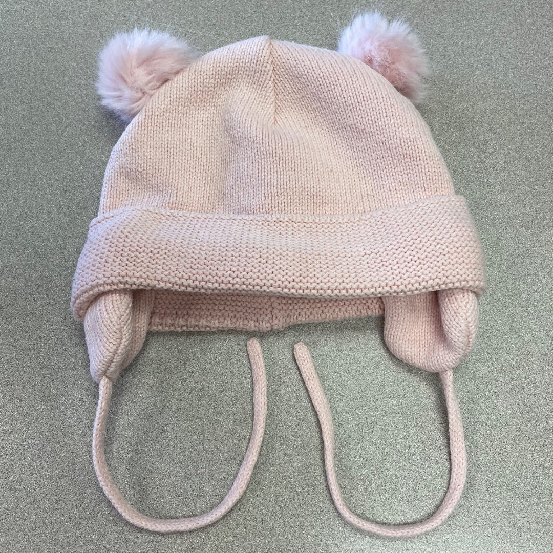 Pink H&M Knit Pom Pom Hat, 6-12M