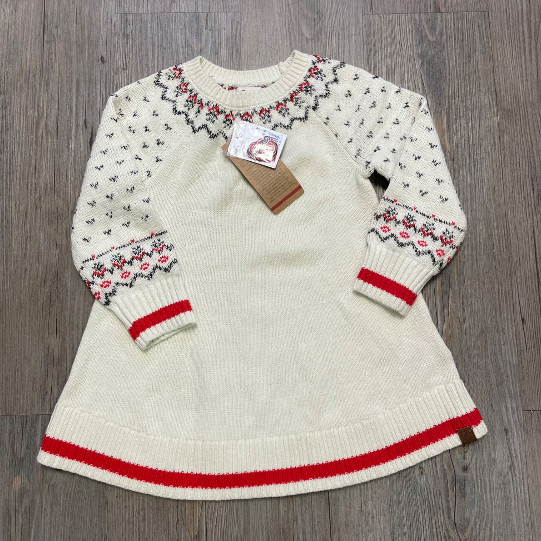 Multi Colour Roots Cabin NEW Knit Long Sleeve Dress, 2Y