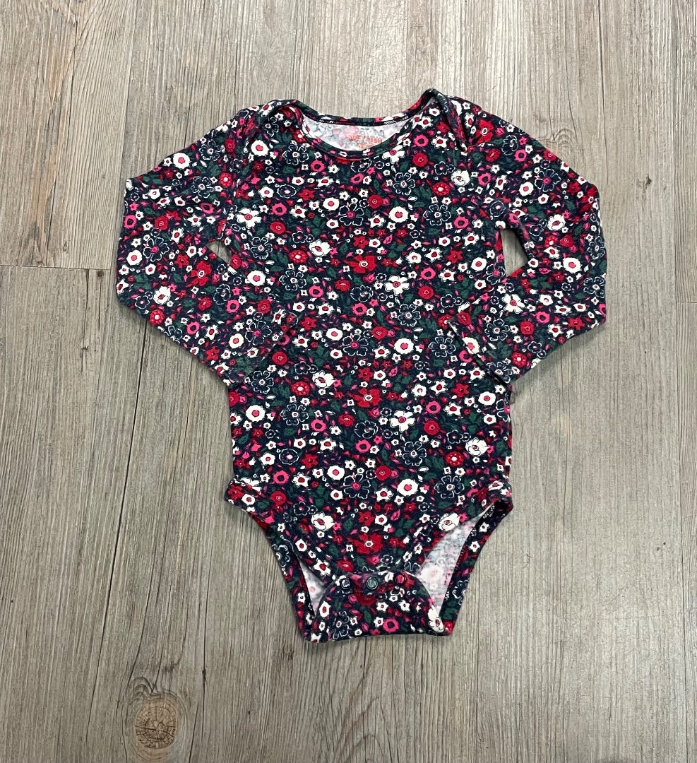Floral Joe Fresh LS Onesie, 18-24M