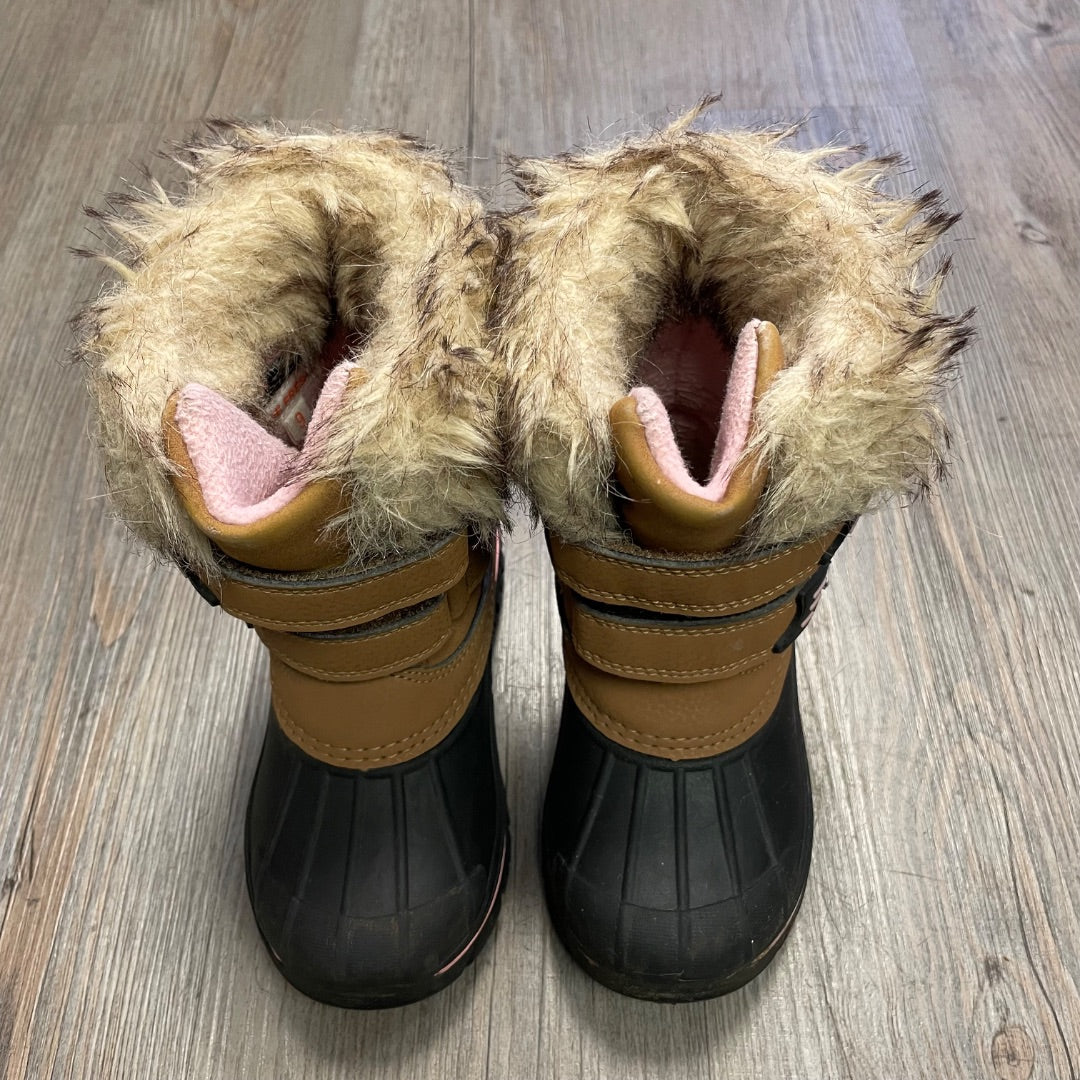 Brown Black Pink Joe Fresh Winter Boots, 9T