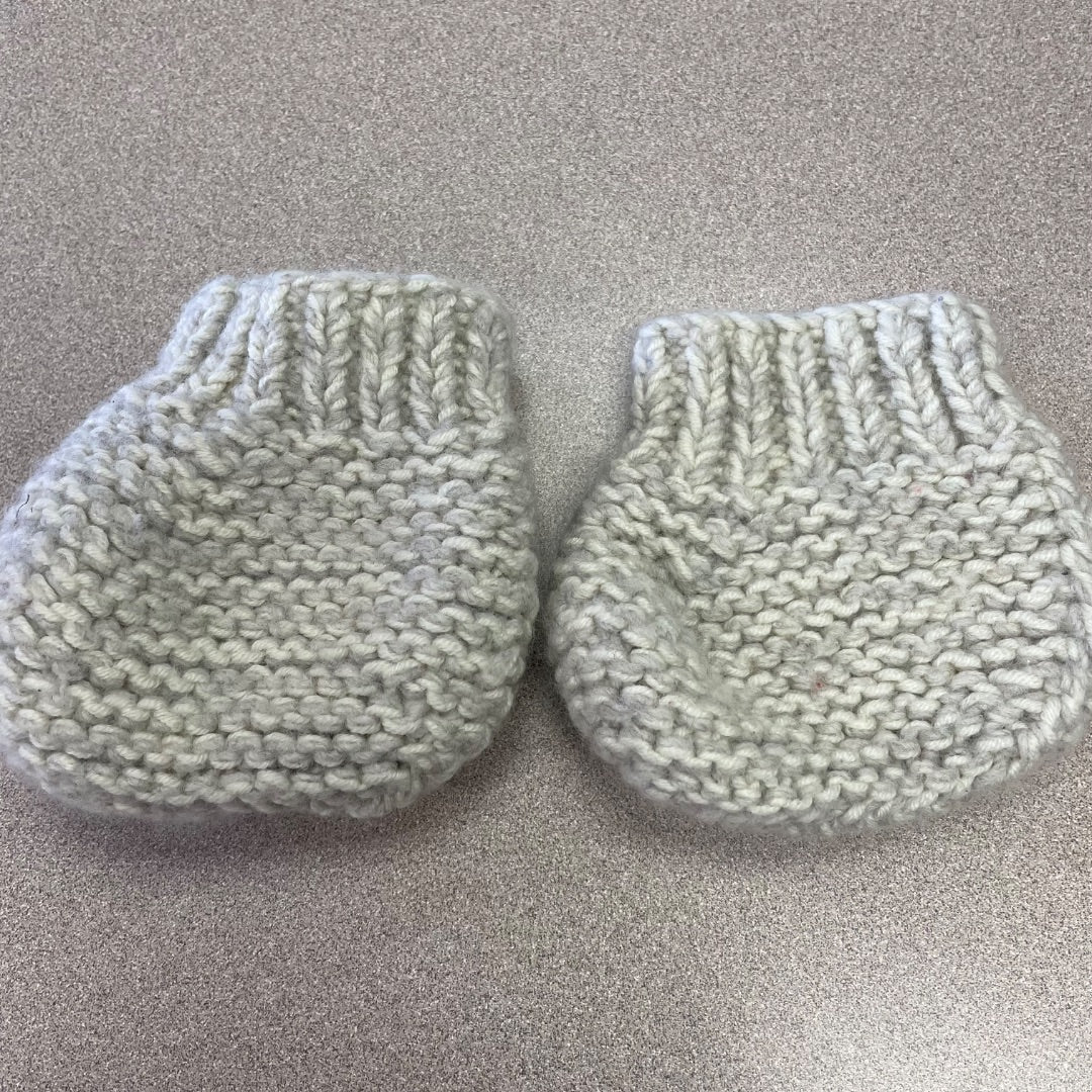 Beige Knit Winter Bootie, 12M-18M