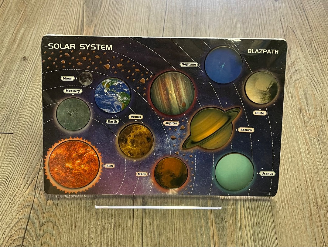 Multi Colour Wooden Solar System, Boardbook