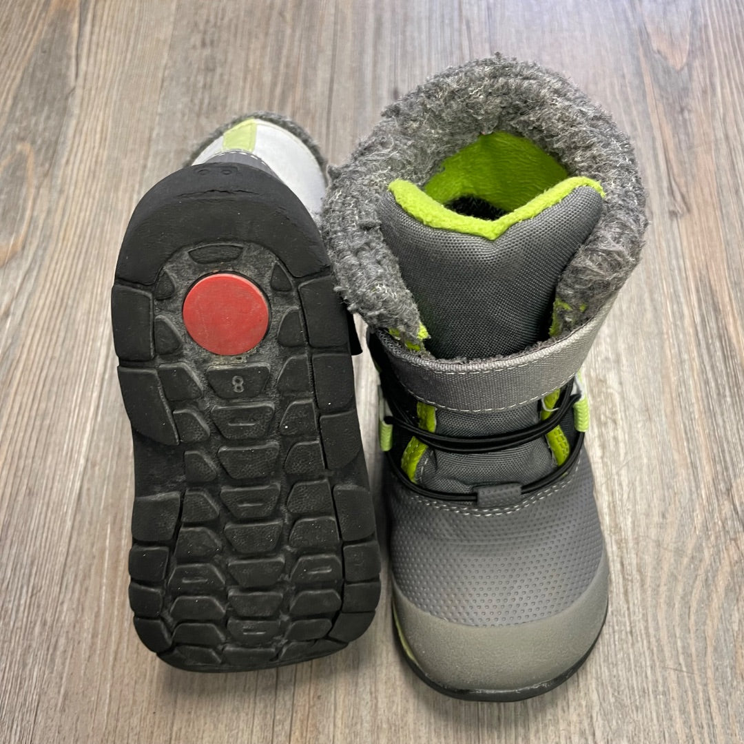 Grey Lime See Kai Run Gilman Winter Boots, 8T