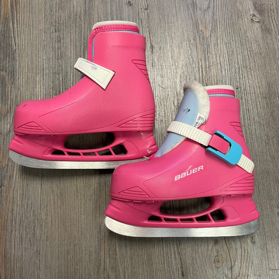 Pink Bauer Hockey Skates, 8-9T