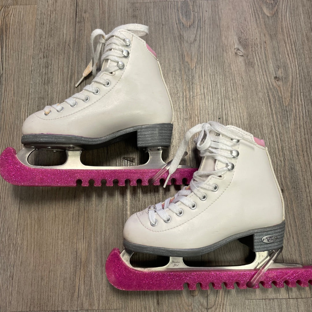 White Riedell Pearl Figure Skates, 12Y