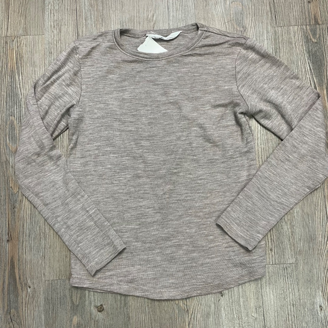 Dark Beige H&M Wool Long Sleeve Top, 9-10Y