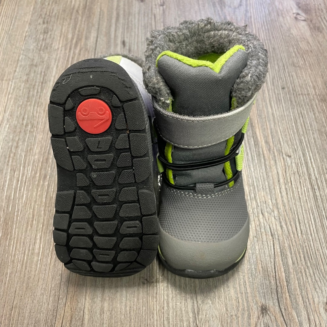 Grey Lime See Kai Run Gilman Winter Boots, 7T