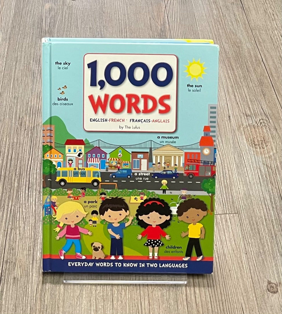 Multi Colour English French 1,000 Words, Hardcover