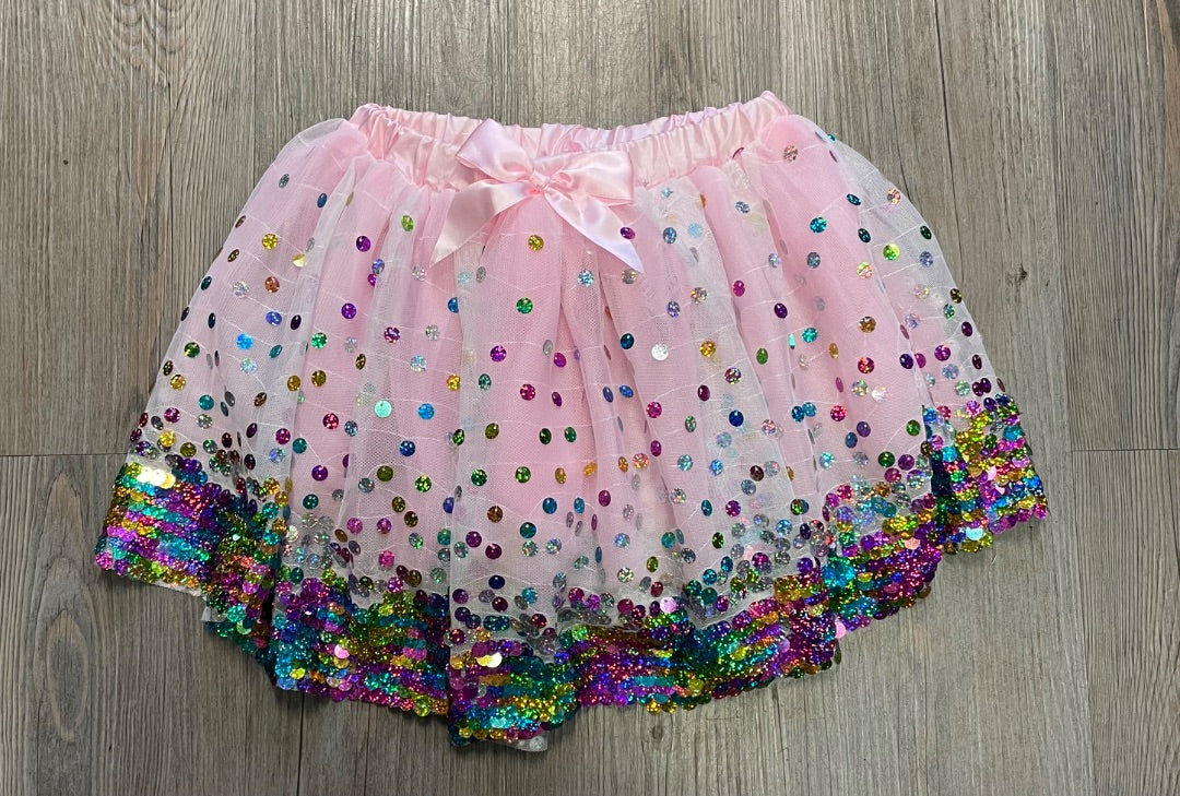Rainbow Sequins Great Pretenders Tutu Skirt, 4-6Y