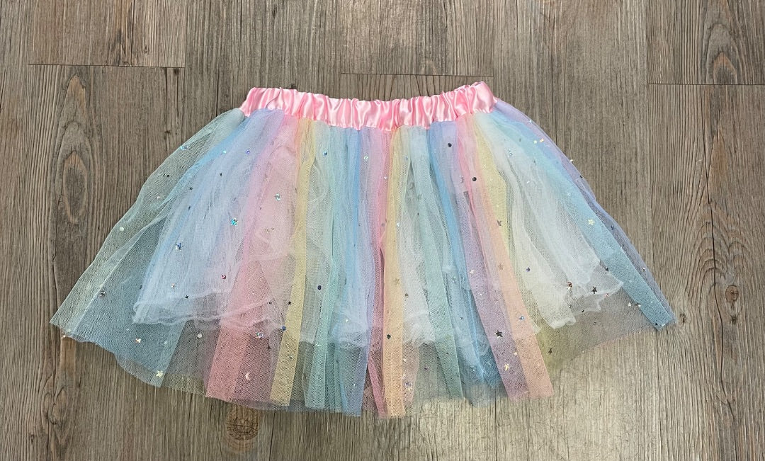 Rainbow Claires Tutu Skirt, 4-6Y
