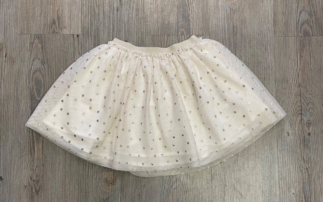 Ivory Gold Mayoral Lined Skirt, 3Y