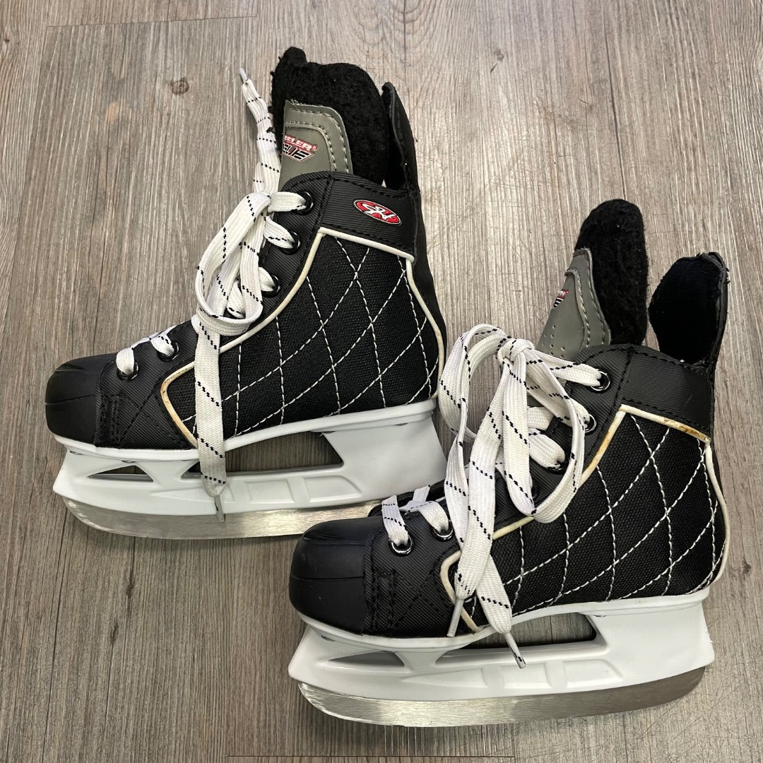 Black Hespeler Hockey Skates, 13Y
