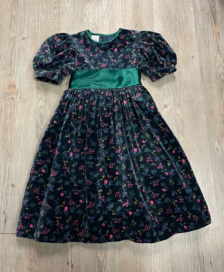 Floral Elvira Vali SSL Velvet Dress, 5Y