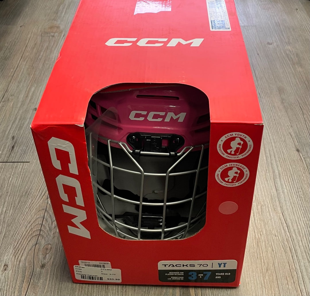 Pink CCM Hockey Helmet, 3-7Y