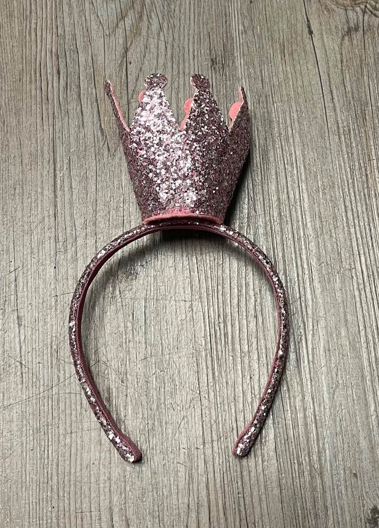 Glitter Pink Headband Crown, Pre-Owned