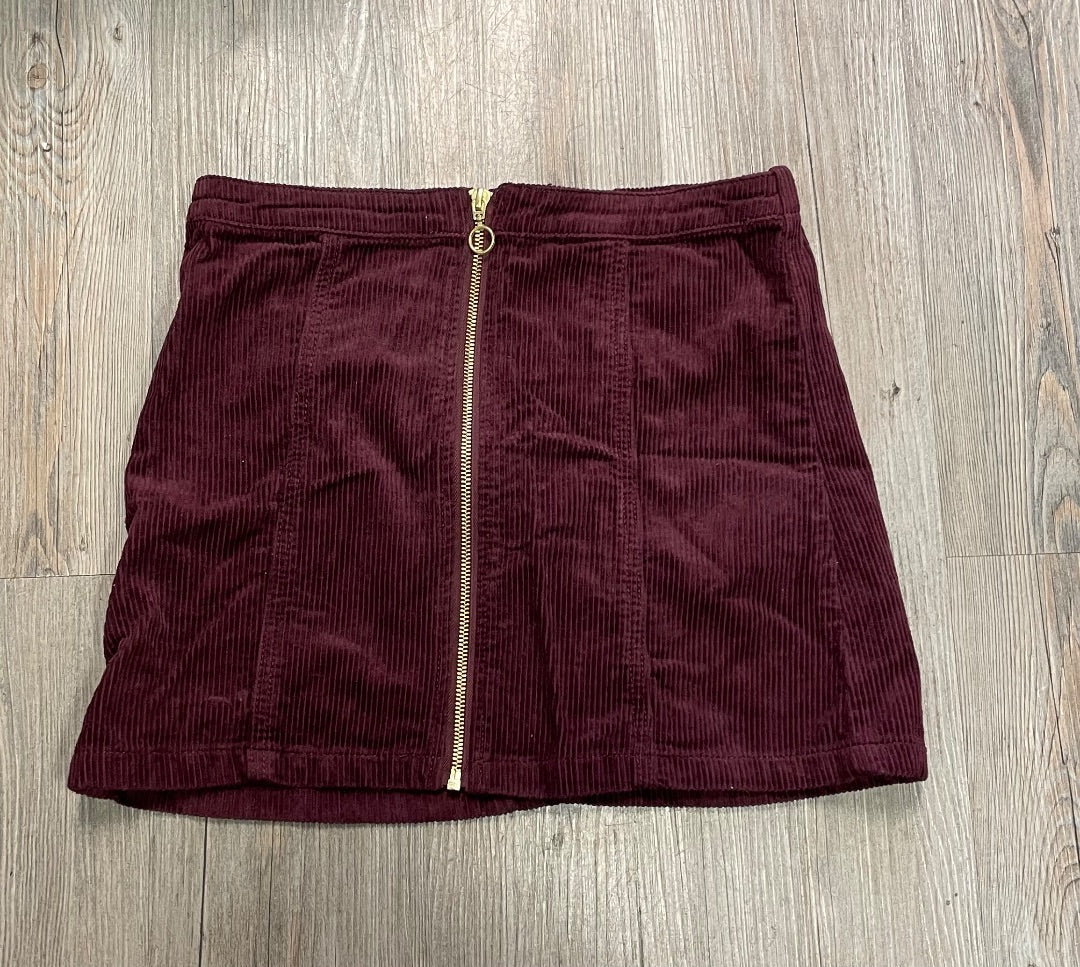 Maroon Forever21 Corduroy Skirt, 13-14Y