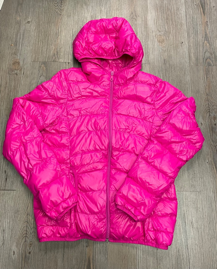 Shiny Pink Basic Active Puffer Jacket, 14Y+
