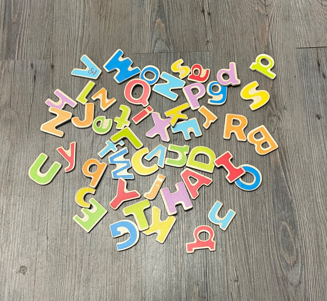 Multi Colour Assorted Wooden Letters, Pre-owned