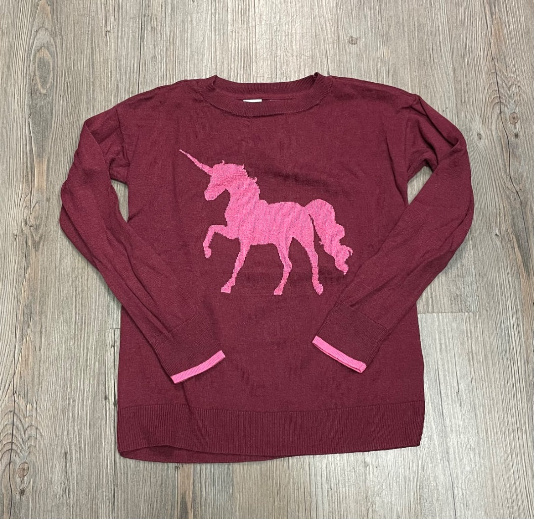 Maroon Gap Knit Sweater, 8-9Y