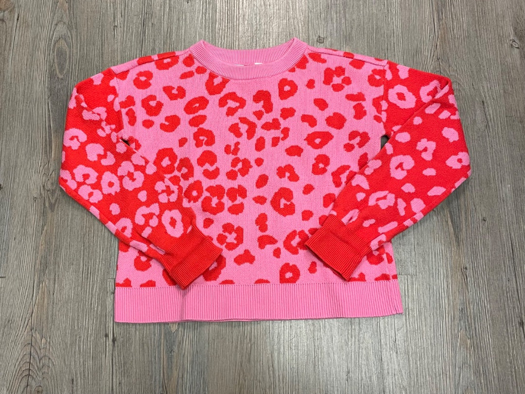 Pink Red Gap Knit Sweater, 10-11Y