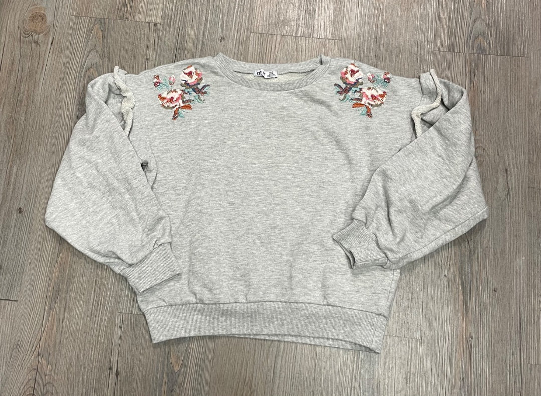 Grey Dex Embroidered Pullover Top, 9-10Y