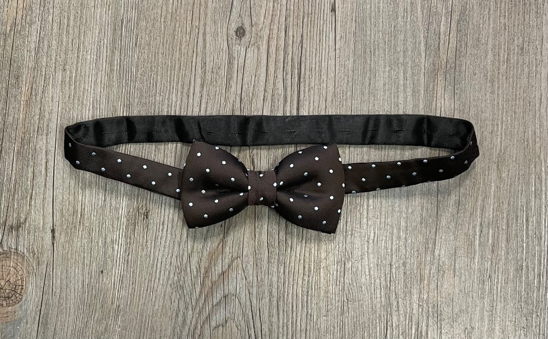 Choco Blue Polka Dot Bow Tie