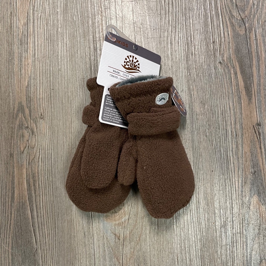 Coffee CaliKids Fleece Mitts, 3-5Y