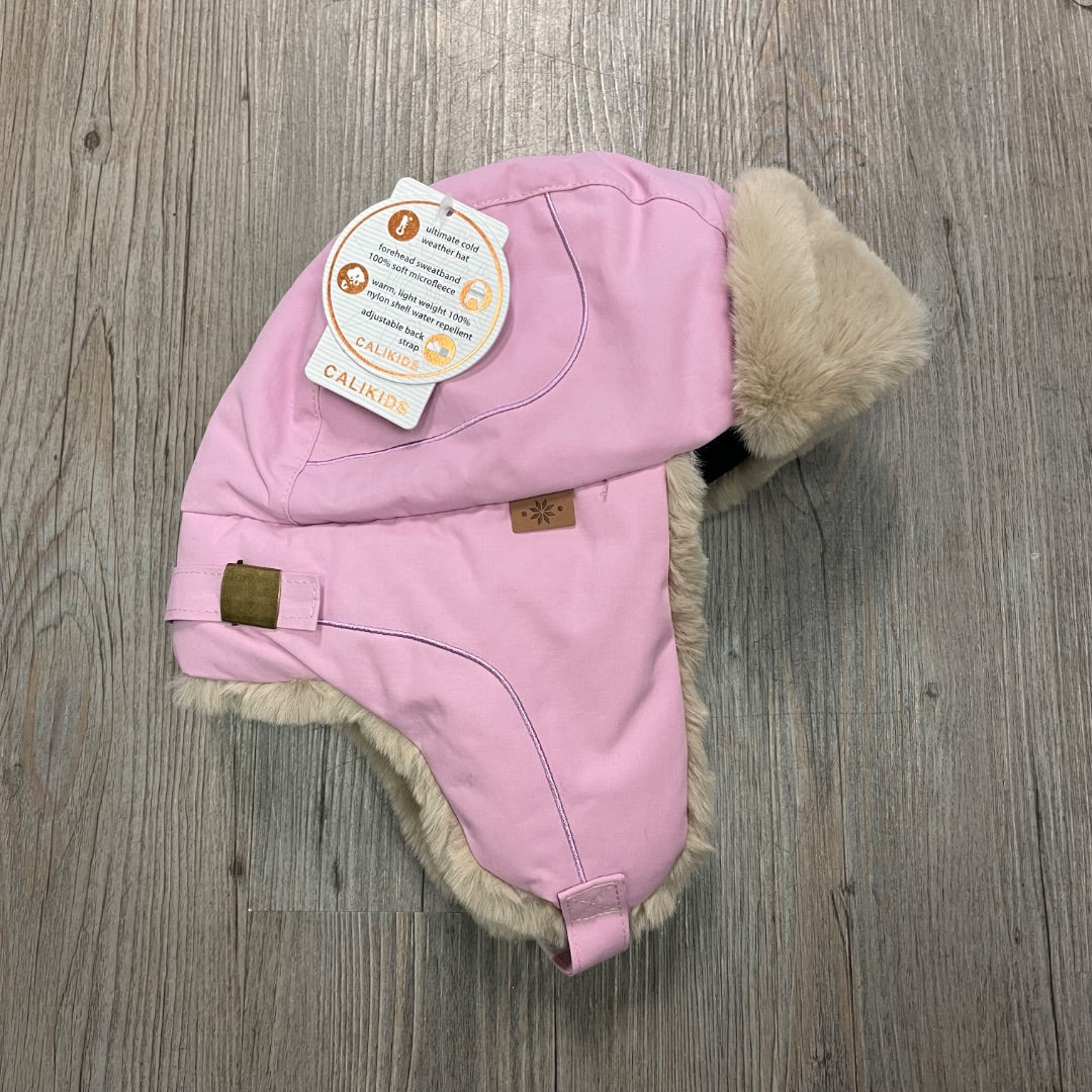 Pink Lilac CaliKids Water Repellent Faux Fur Hat, 18M-3Y