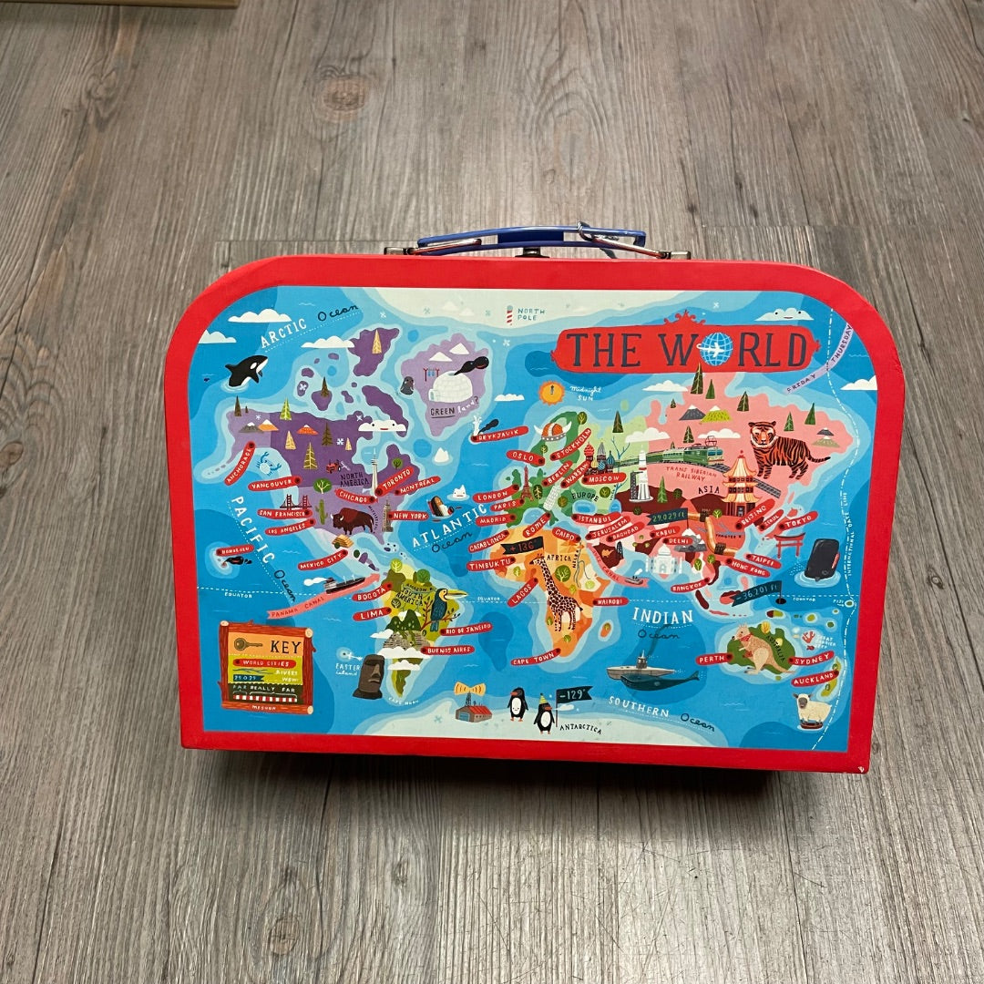 Multi Colour Crocodile Creek The World Floor Puzzle, 4-7Y