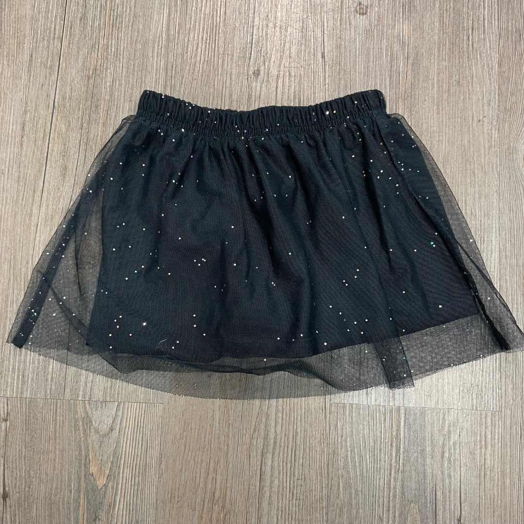 Black Glitter Carters Lined Skort, 5Y